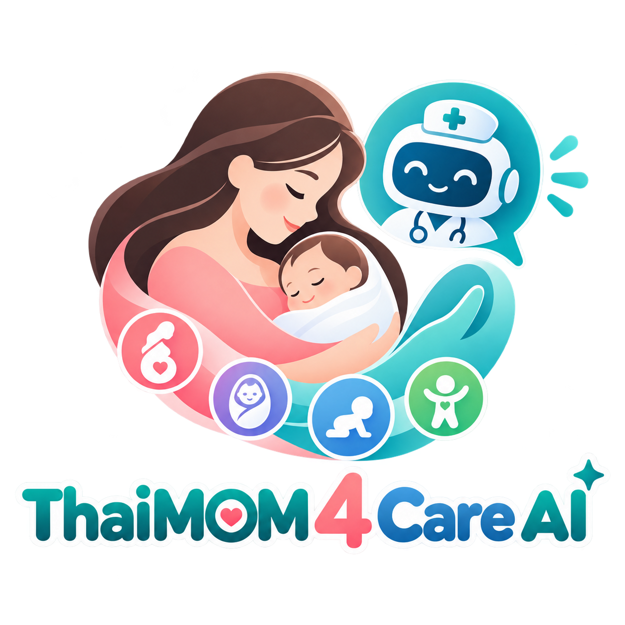 คุณแม่ ลูกน้อย และหมอ AI ThaiMOM 4 Care